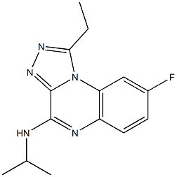 4-Isopropylamino-1-ethyl-8-fluoro[1,2,4]triazolo[4,3-a]quinoxaline Struktur