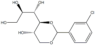 4-O,6-O-(3-Chlorobenzylidene)-L-glucitol Struktur