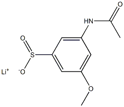 3-(Acetylamino)-5-methoxybenzenesulfinic acid lithium salt Struktur