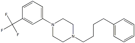 1-(3-Trifluoromethylphenyl)-4-(4-phenylbutyl)piperazine Struktur