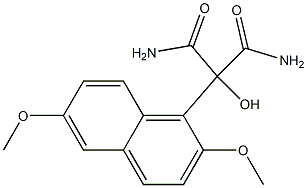 2-(2,6-Dimethoxy-1-naphtyl)-2-hydroxymalonamide Struktur