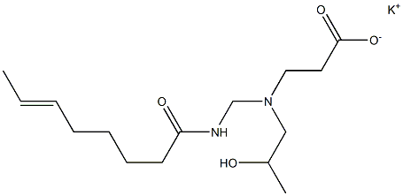 3-[N-(2-Hydroxypropyl)-N-(6-octenoylaminomethyl)amino]propionic acid potassium salt Struktur