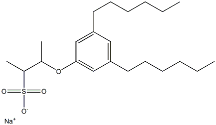 3-(3,5-Dihexylphenoxy)butane-2-sulfonic acid sodium salt Struktur