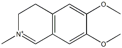 3,4-Dihydro-6,7-dimethoxy-2-methylisoquinolinium Struktur