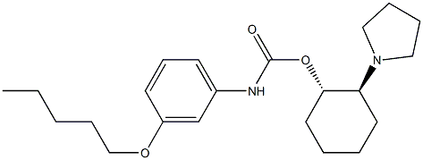 N-[3-(Pentyloxy)phenyl]carbamic acid (1S,2S)-2-(1-pyrrolidinyl)cyclohexyl ester Struktur