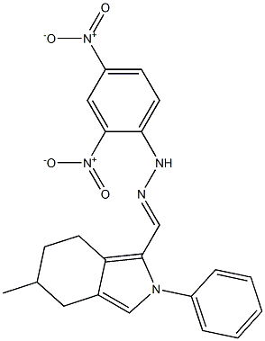 4,5,6,7-Tetrahydro-5-methyl-2-phenyl-2H-isoindole-1-carbaldehyde 2,4-dinitrophenyl hydrazone Struktur