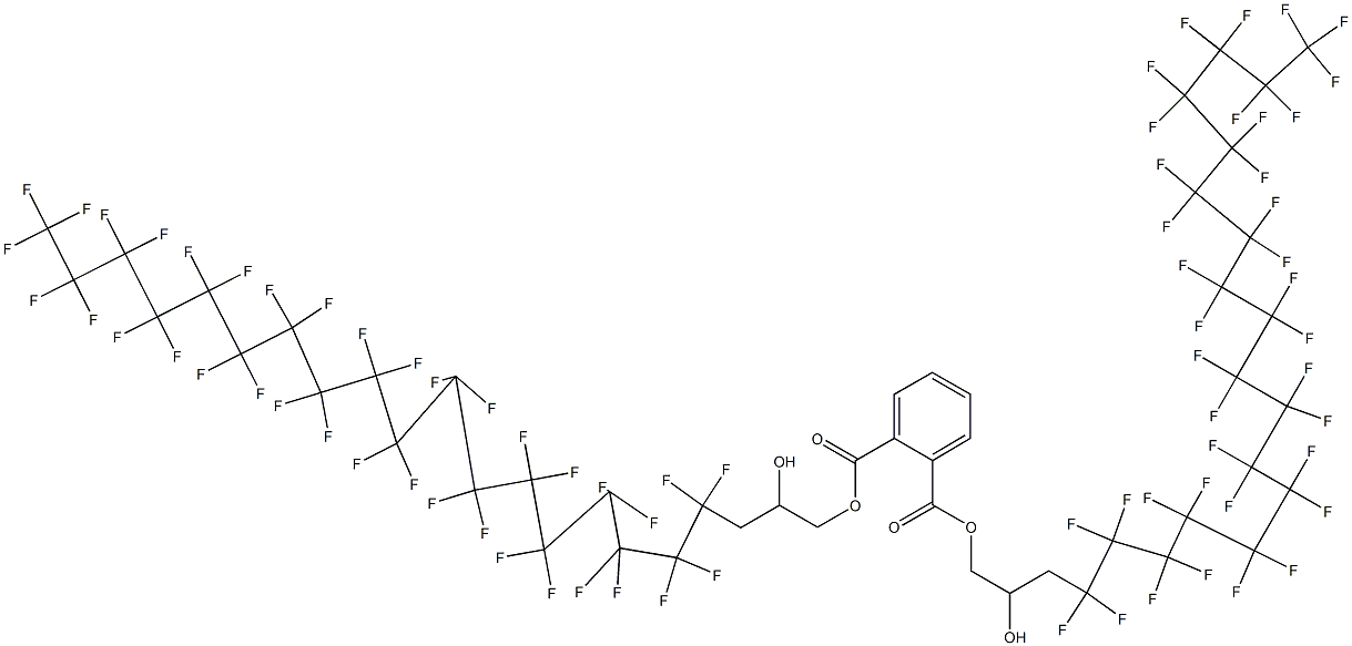 Phthalic acid di[3-(heptatriacontafluorooctadecyl)-2-hydroxypropyl] ester Struktur