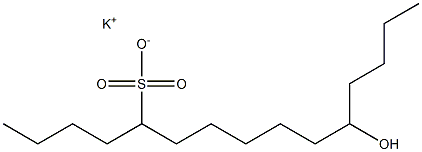 11-Hydroxypentadecane-5-sulfonic acid potassium salt Struktur