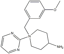 1-(m-Methoxybenzyl)-N-(2-pyrimidinyl)-4-piperidinamine Struktur