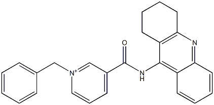 3-[[(1,2,3,4-Tetrahydroacridin)-9-yl]carbamoyl]-1-benzylpyridin-1-ium Struktur