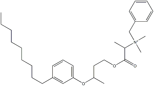 N,N-Dimethyl-N-benzyl-N-[1-[[3-(3-nonylphenyloxy)butyl]oxycarbonyl]ethyl]aminium Struktur