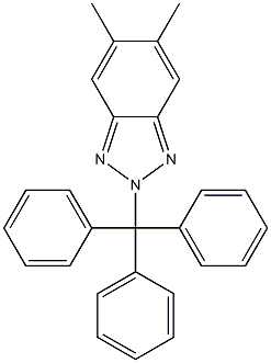 5,6-Dimethyl-2-(triphenylmethyl)-2H-benzotriazole Struktur