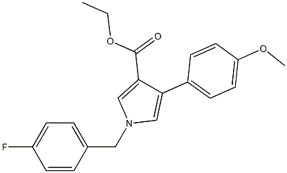 1-(4-Fluorobenzyl)-4-(4-methoxyphenyl)-1H-pyrrole-3-carboxylic acid ethyl ester Struktur