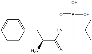 [2-(L-Phenylalanylamino)-3-methylbutan-2-yl]phosphonic acid Struktur