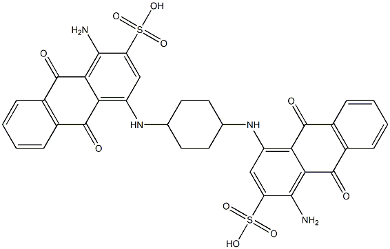 4,4'-(1,4-Cyclohexanediyldiimino)bis(1-amino-9,10-dihydro-9,10-dioxo-2-anthracenesulfonic acid) Struktur