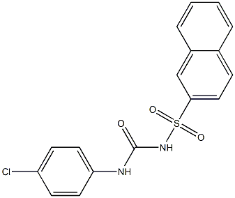 1-(2-Naphthalenylsulfonyl)-3-(4-chlorophenyl)urea Struktur