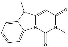 2,5-Dimethylpyrimido[1,6-a]benzimidazole-1,3(2H,5H)-dione Struktur