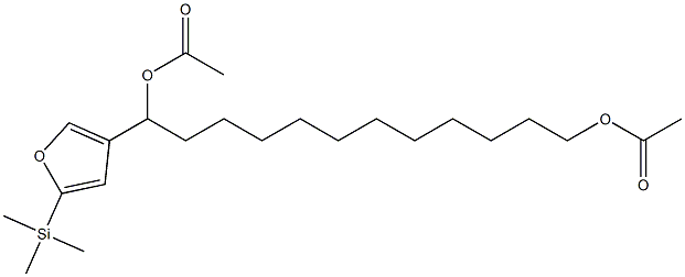 Acetic acid 1-[5-(trimethylsilyl)-3-furyl]-12-acetoxydodecyl ester Struktur