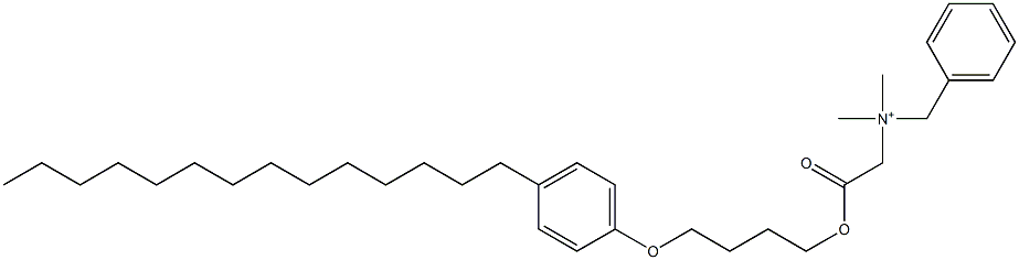 N,N-Dimethyl-N-benzyl-N-[[[4-(4-tetradecylphenyloxy)butyl]oxycarbonyl]methyl]aminium Struktur