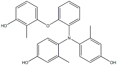 N,N-Bis(4-hydroxy-2-methylphenyl)-2-(3-hydroxy-2-methylphenoxy)benzenamine Struktur