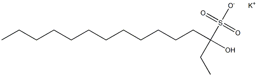 3-Hydroxypentadecane-3-sulfonic acid potassium salt Struktur