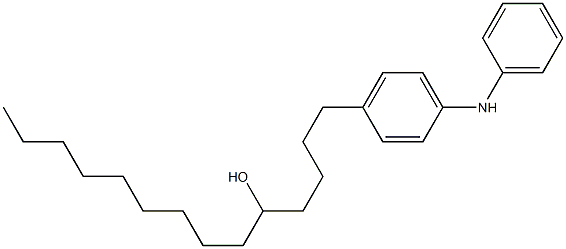 4-(5-Hydroxytetradecyl)phenylphenylamine Struktur