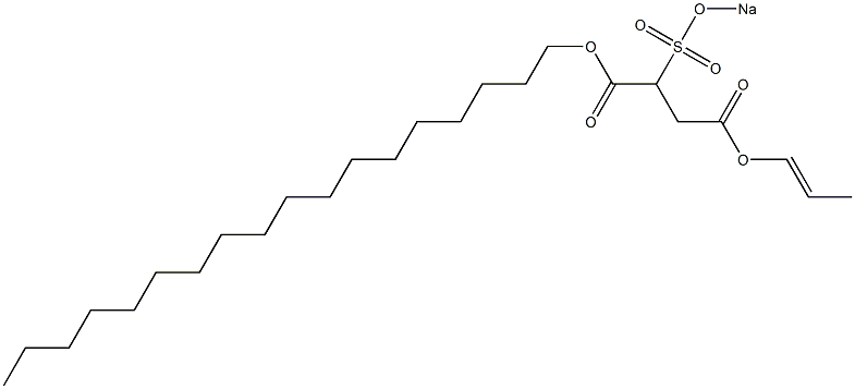 2-(Sodiosulfo)succinic acid 1-octadecyl 4-(1-propenyl) ester Struktur