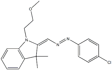 2-(4-Chlorophenylazomethylene)-1-(2-methoxyethyl)-3,3-dimethylindoline Struktur