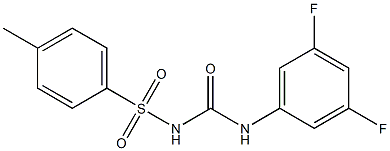 1-(3,5-Difluorophenyl)-3-(4-methylphenylsulfonyl)urea Struktur