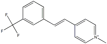 4-[3-(Trifluoromethyl)styryl]-1-methylpyridinium Struktur