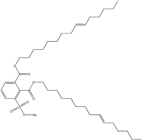 3-(Sodiosulfo)phthalic acid di(9-pentadecenyl) ester Struktur