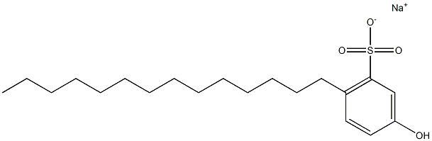 3-Hydroxy-6-tetradecylbenzenesulfonic acid sodium salt Struktur