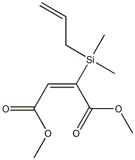 (E)-3-(Methoxycarbonyl)-4,4-dimethyl-4-sila-2,6-heptadienoic acid methyl ester Struktur