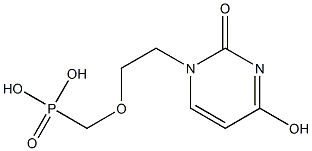 1-(2-Phosphonomethoxyethyl)-4-hydroxypyrimidin-2(1H)-one Struktur