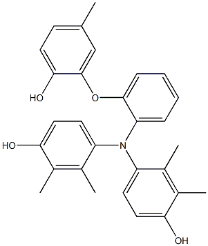 N,N-Bis(4-hydroxy-2,3-dimethylphenyl)-2-(2-hydroxy-5-methylphenoxy)benzenamine Struktur