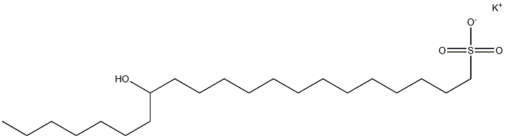 14-Hydroxyhenicosane-1-sulfonic acid potassium salt Struktur