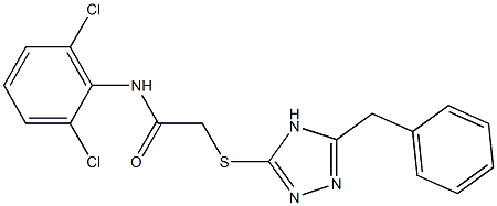 2-[[5-Benzyl-4H-1,2,4-triazol-3-yl]thio]-2',6'-dichloroacetoanilide Struktur