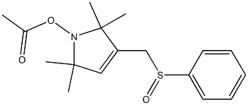 1-Acetoxy-3-[(phenylsulfinyl)methyl]-2,2,5,5-tetramethyl-1H-pyrrole Struktur