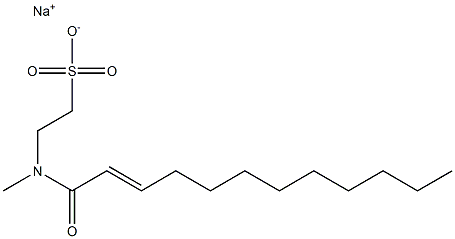 N-(2-Dodecenoyl)-N-methyltaurine sodium salt Struktur