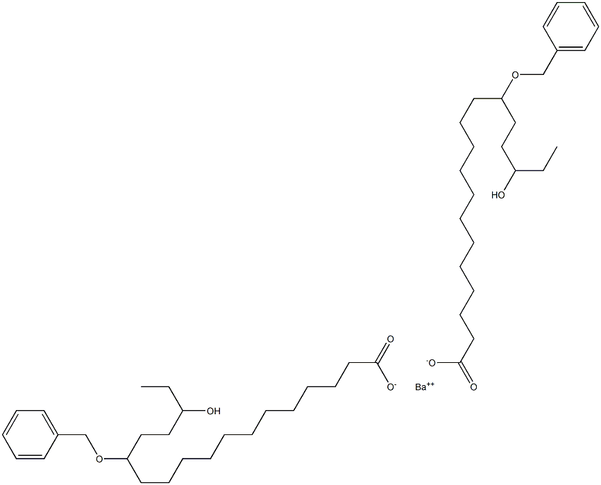 Bis(13-benzyloxy-16-hydroxystearic acid)barium salt Struktur