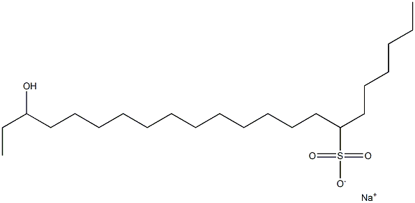 20-Hydroxydocosane-7-sulfonic acid sodium salt Struktur