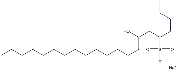 7-Hydroxyhenicosane-5-sulfonic acid sodium salt Struktur