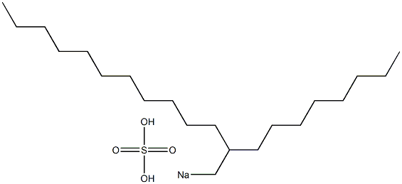 Sulfuric acid 2-octyltridecyl=sodium salt Struktur