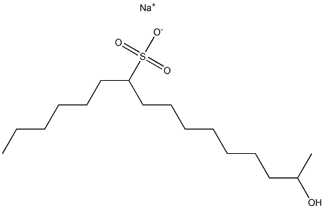 15-Hydroxyhexadecane-7-sulfonic acid sodium salt Struktur