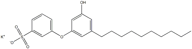 3'-Hydroxy-5'-decyl[oxybisbenzene]-3-sulfonic acid potassium salt Struktur