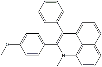 1-Methyl-2-(p-methoxyphenyl)-3-phenyl-1H-benzo[de]quinoline Struktur