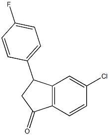 2,3-Dihydro-5-chloro-3-(4-fluorophenyl)-1H-inden-1-one Struktur