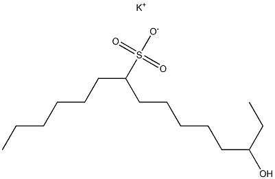 13-Hydroxypentadecane-7-sulfonic acid potassium salt Struktur