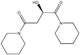 (-)-1,1'-[(R)-2-Hydroxybutanedioyl]dipiperidine Struktur