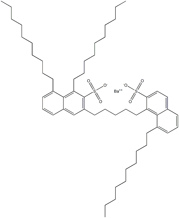 Bis(1,8-didecyl-2-naphthalenesulfonic acid)barium salt Struktur